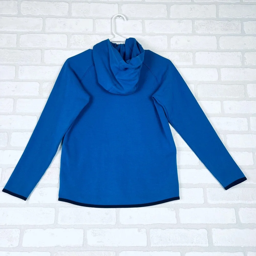 Gap Kids XL 12-13 Full Zip Hoodie Blue Athletic Hooded Sweatshirt Raglan Sleeve